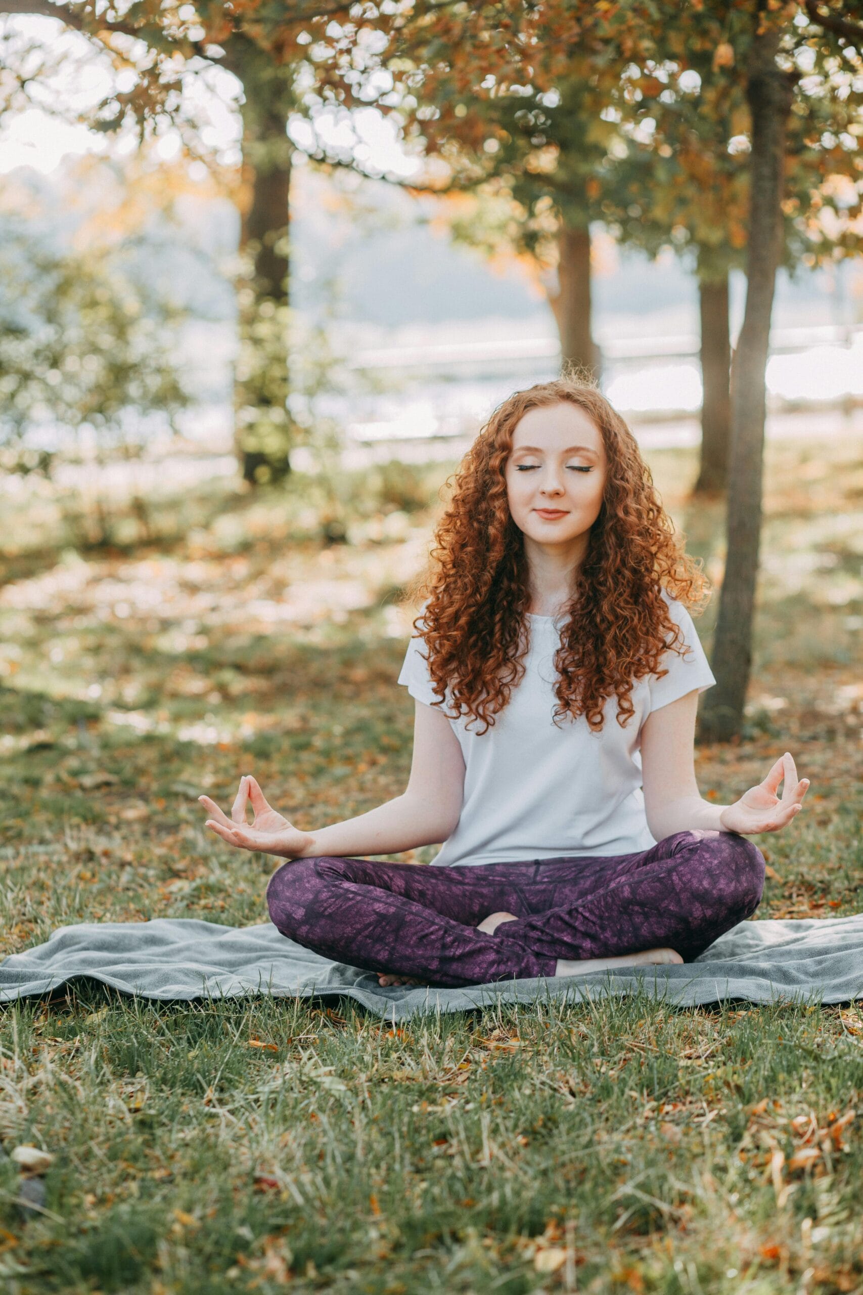Close-up of Serene Person with Closed Eyes Taking a Deep Calm Breath